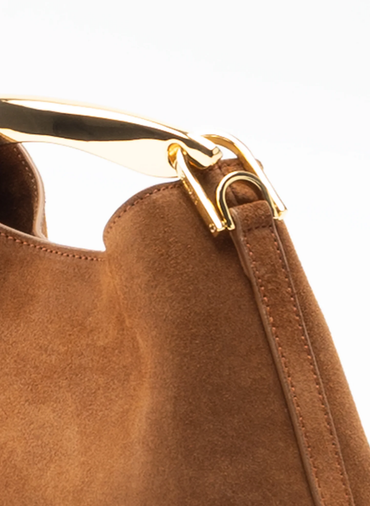 Mini Boomerang Suede Cognac Vesker