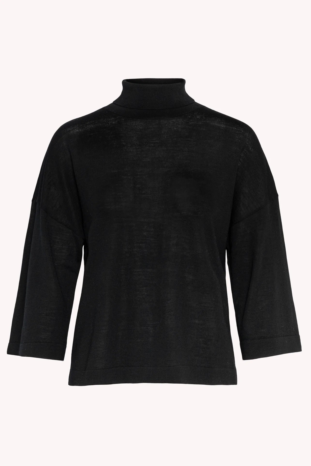 Tia Merino Knit Black Gensere