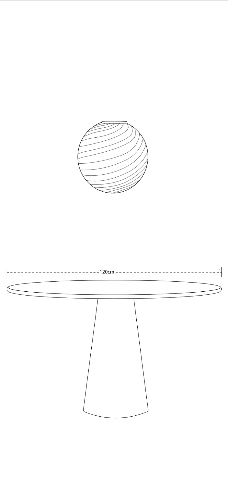 Ø40 Murano Pendel Crem Karamel Lamper