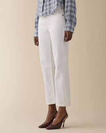 Sisli Cropped Jeans Natural White Bukser