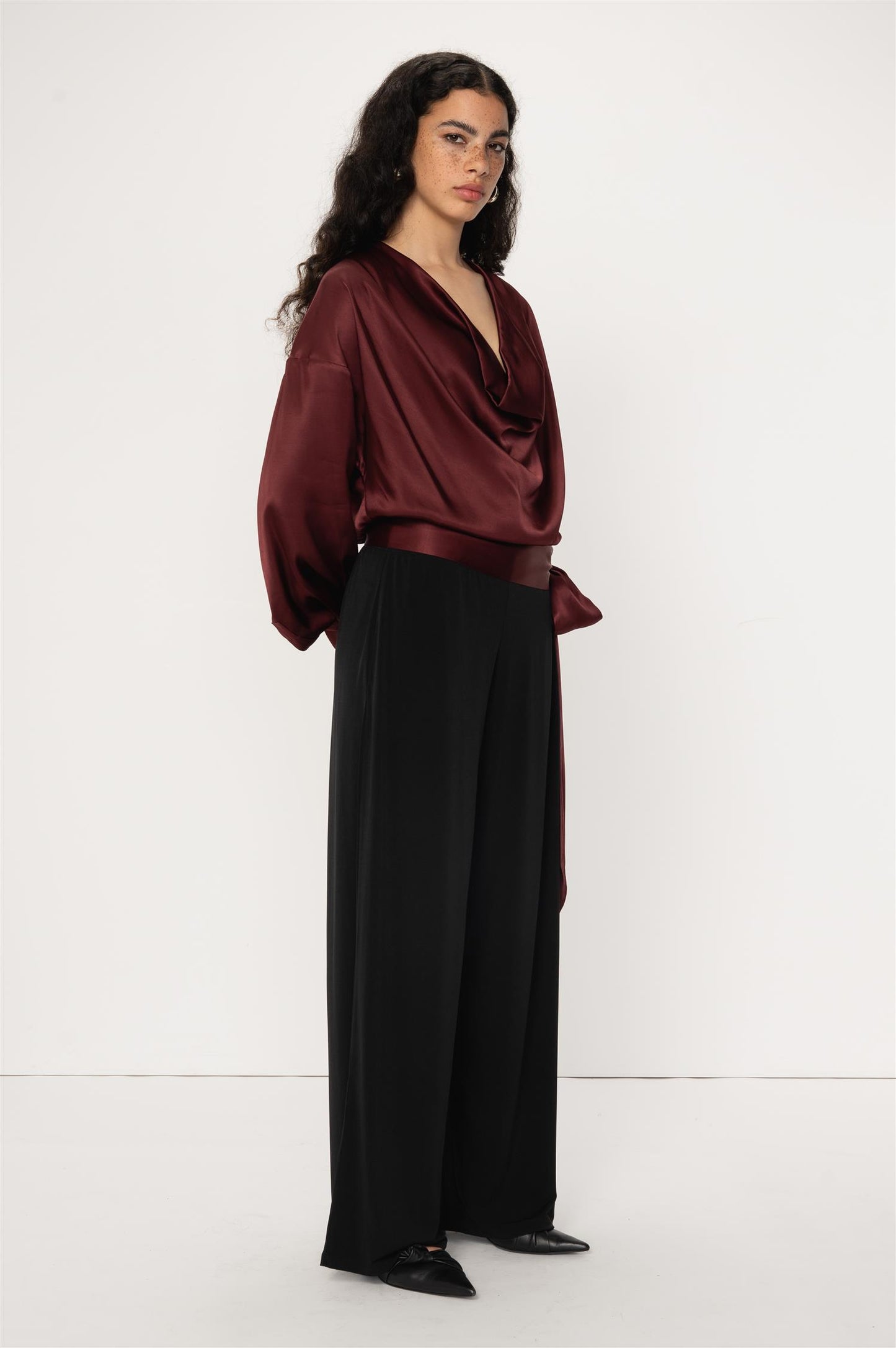 Suhail Blouse Burgundy Bluser