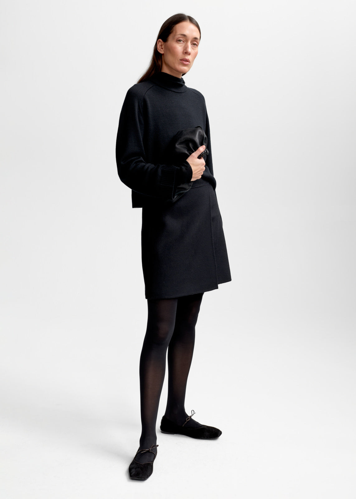 Kaia Wool Skirt Black Skjørt