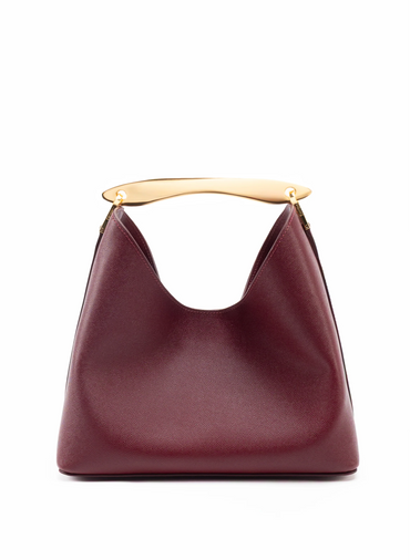 Boomerang Caviar Leather Burgundy Vesker