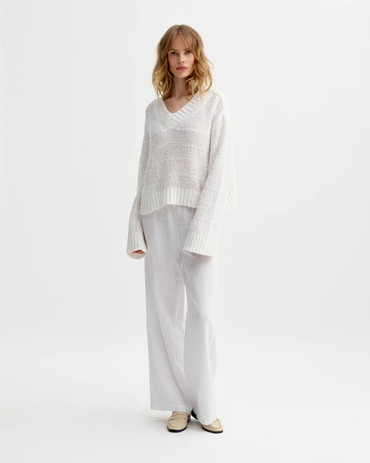 Lugano Sweater White Gensere