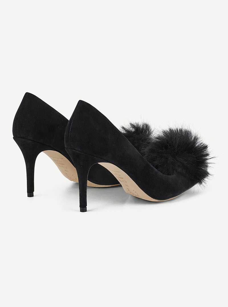 Aljo Suede Plush Pumps Meteorite Sko