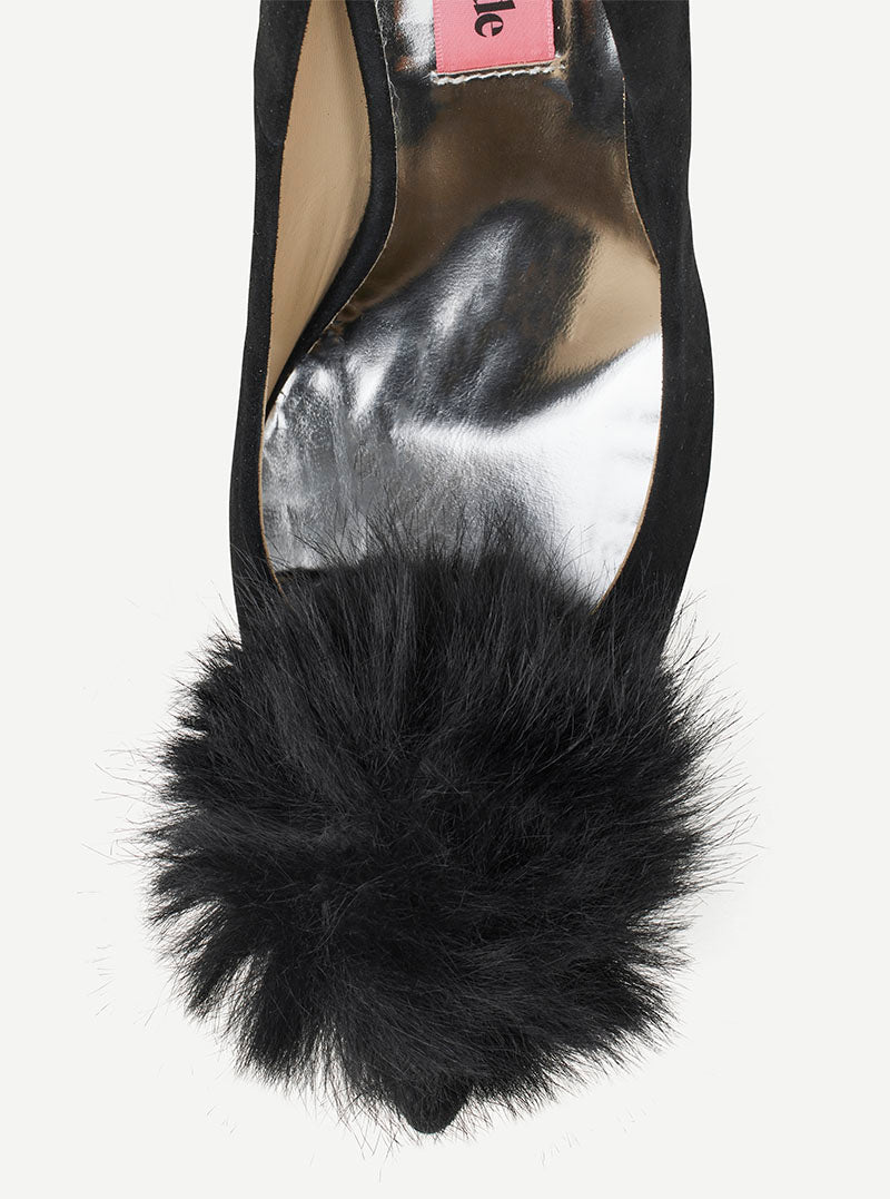 Aljo Suede Plush Pumps Meteorite Sko