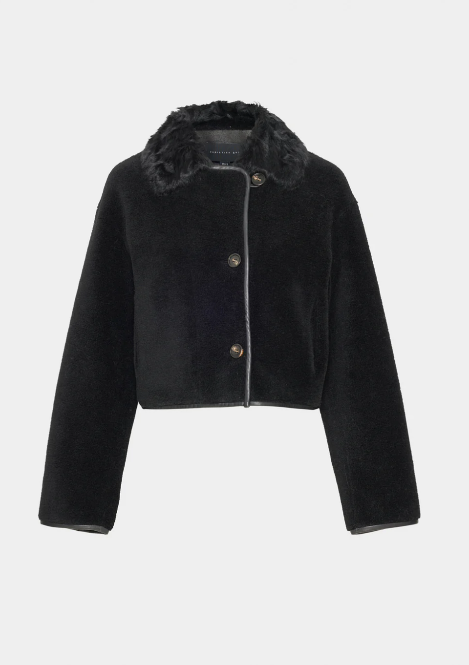 Elda Lamb Fur Jacket Black Jakker