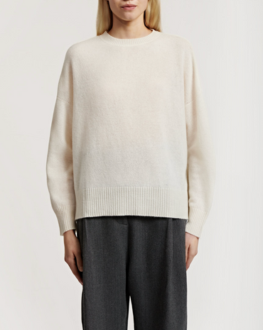 India Sweater Organic White Gensere