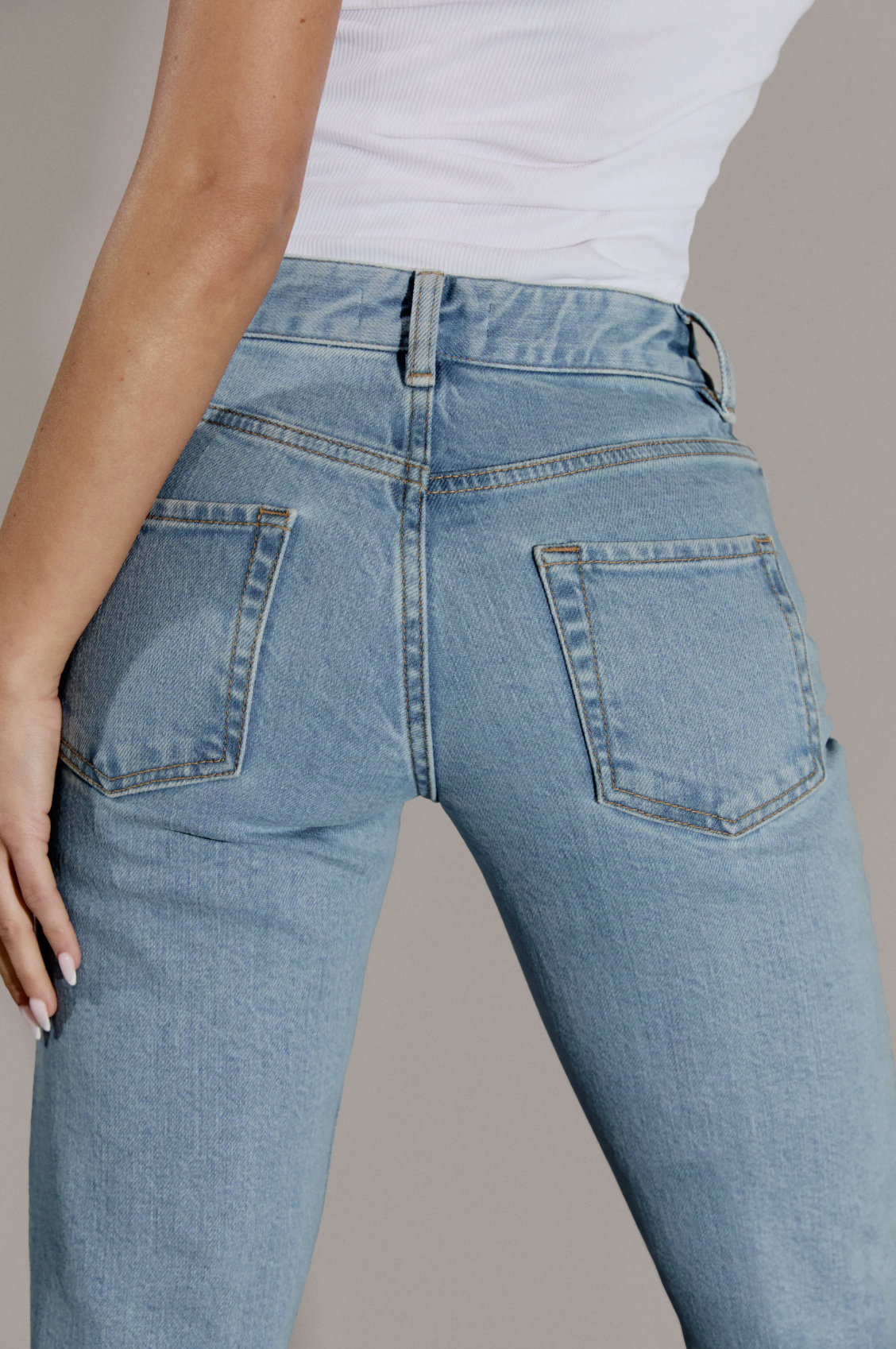 Slit Denim Blue Bukser