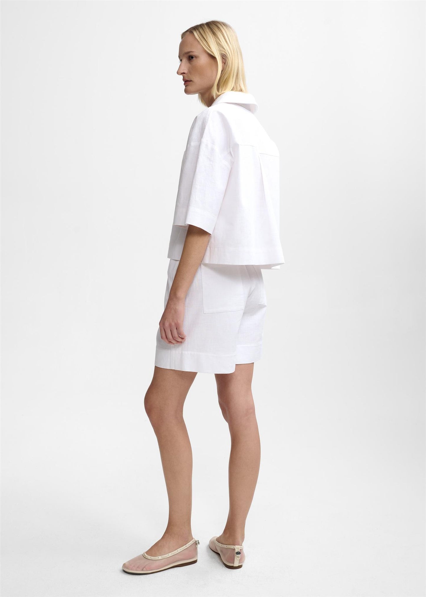 Tara Linen Shirt White Bluser