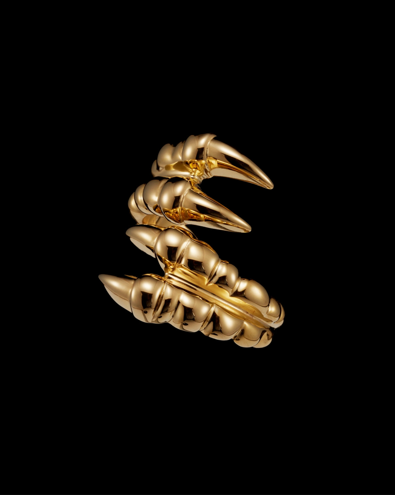 Claw Ring Double Gold-Plated Silver Ringer