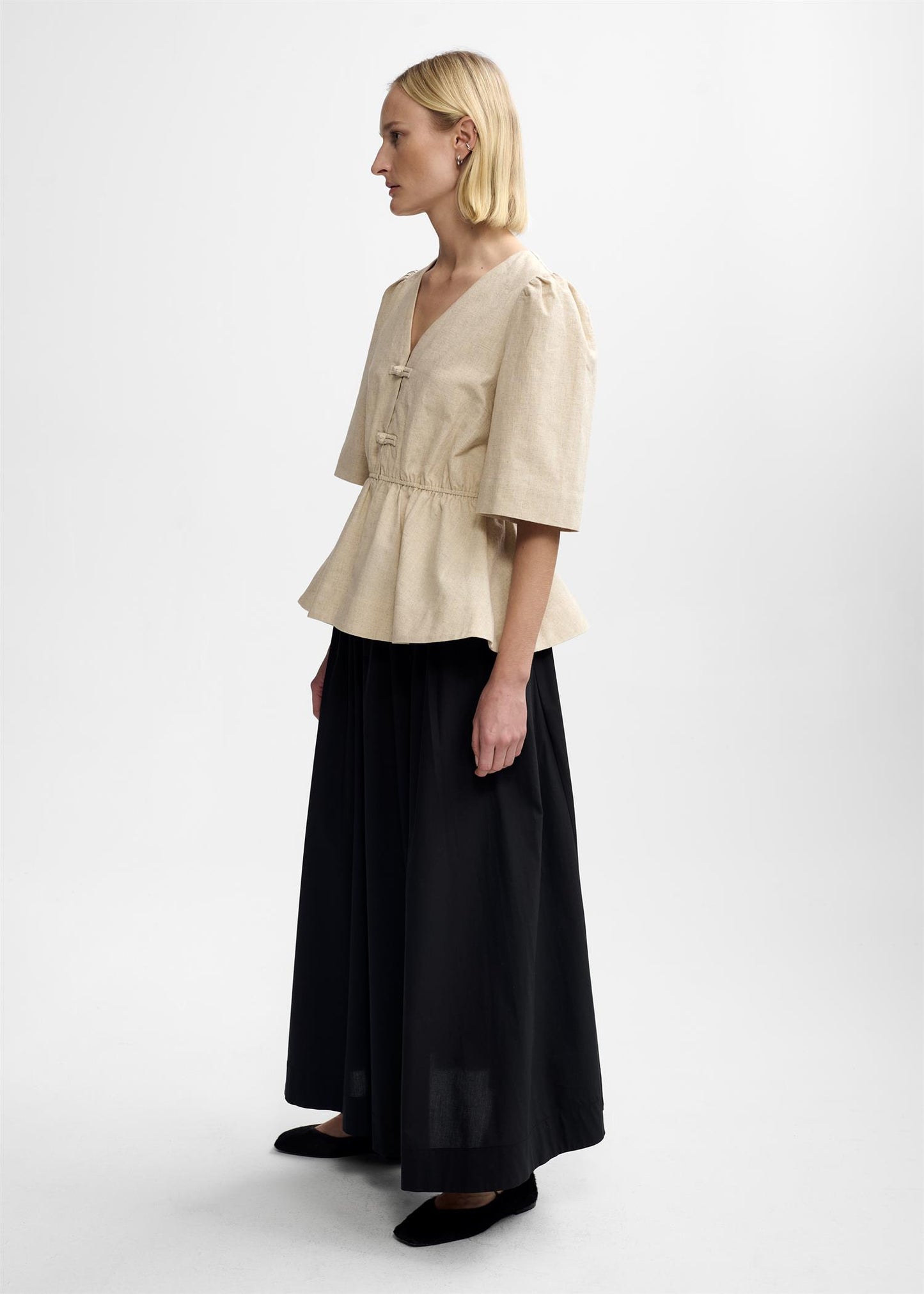 Monic Linen Top Sand T-skjorter