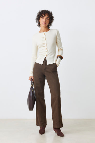 Gamira Cardigan Blanc Casse Cardigans