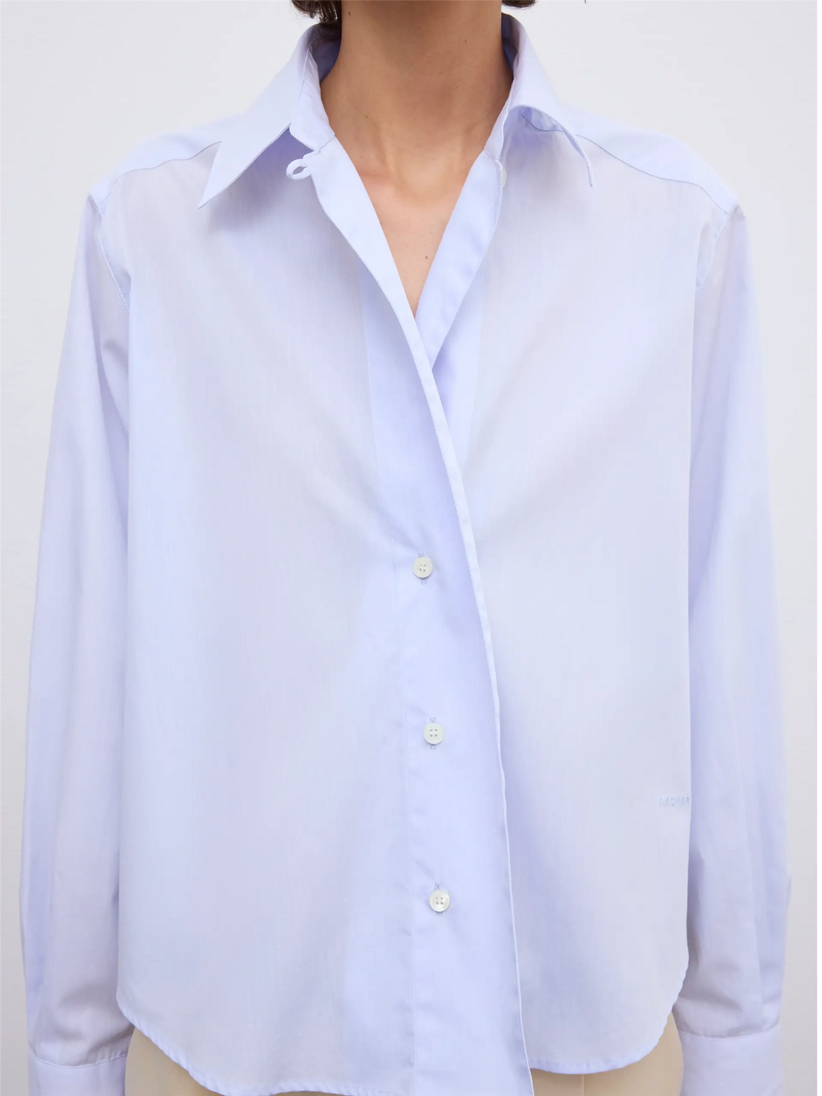 Cropped Shirt Light Blue
