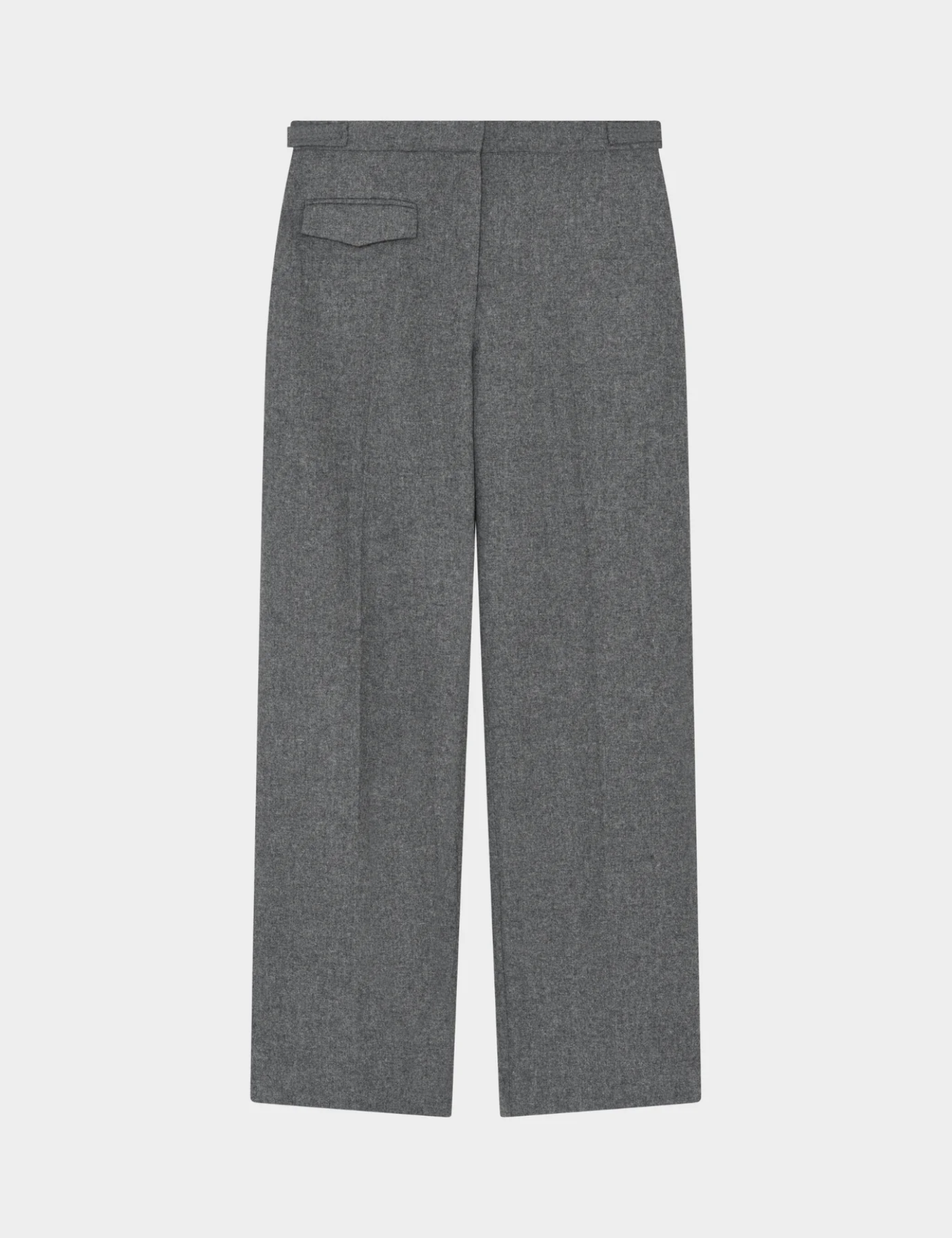 Thalia Melange Wool Medium Grey Bukser