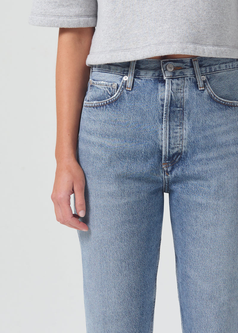 Bukser | 90's Pinch Waist High Rise Straight in Navigate