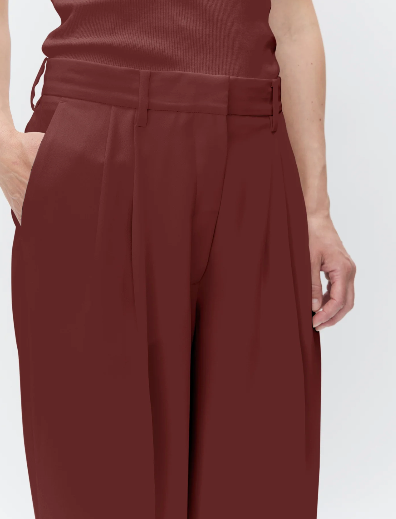 Enzo  Classic Gabardine Tawny port Bukser