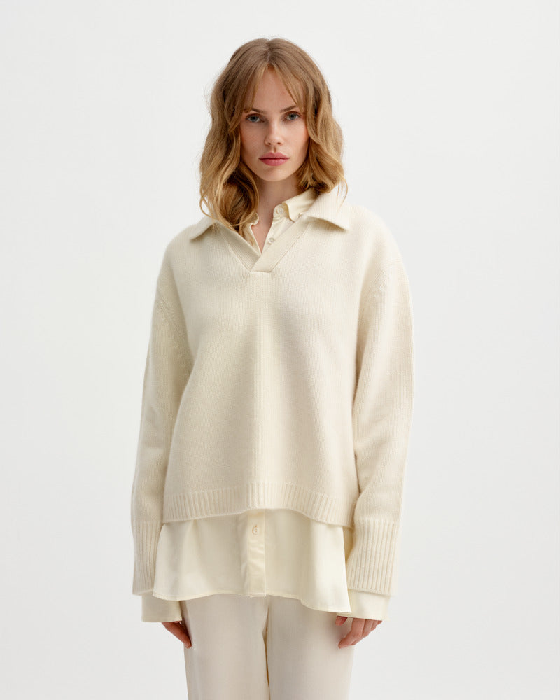 Monaco Sweater Cream Gensere