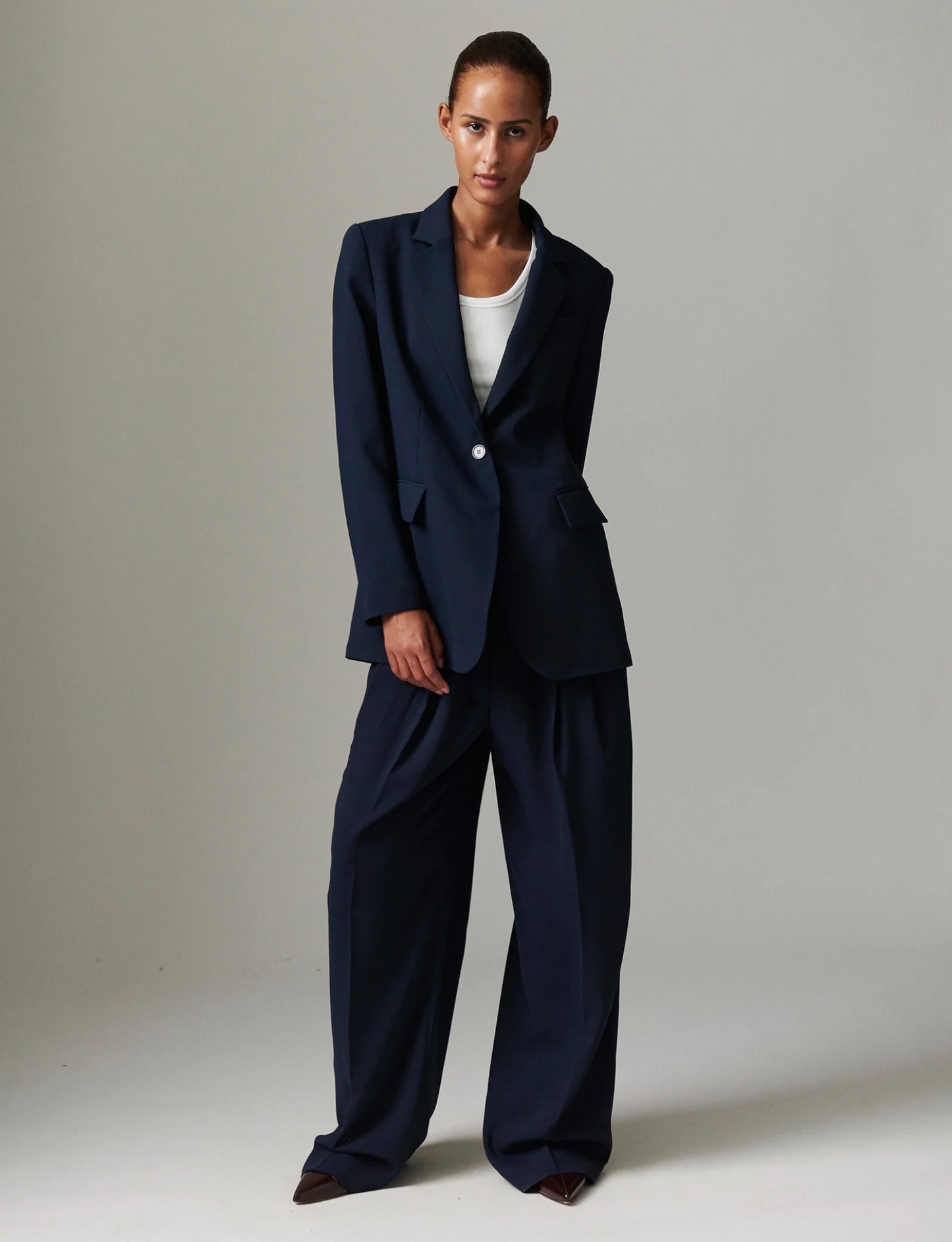Enzo Classic Gabardine Dark Sapphire Bukser