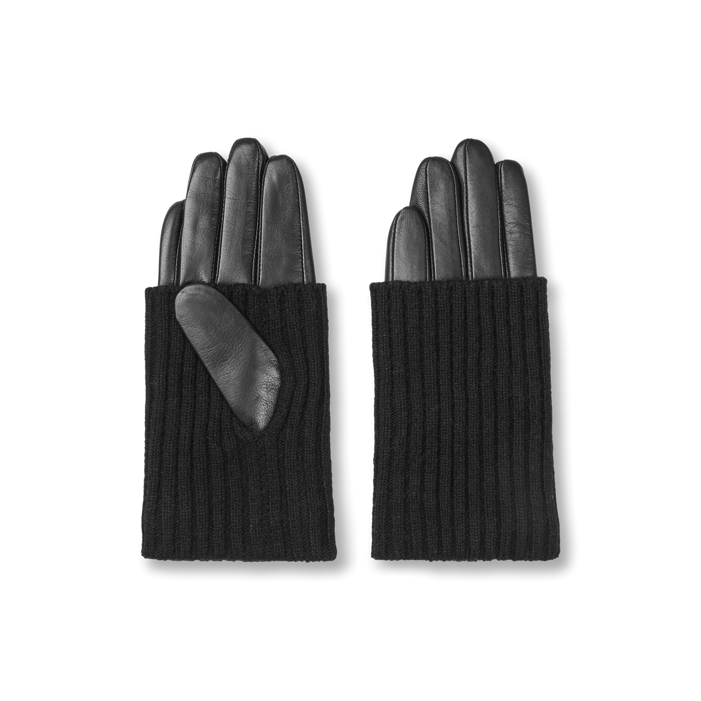 Day Leather Knit Glove Black Votter