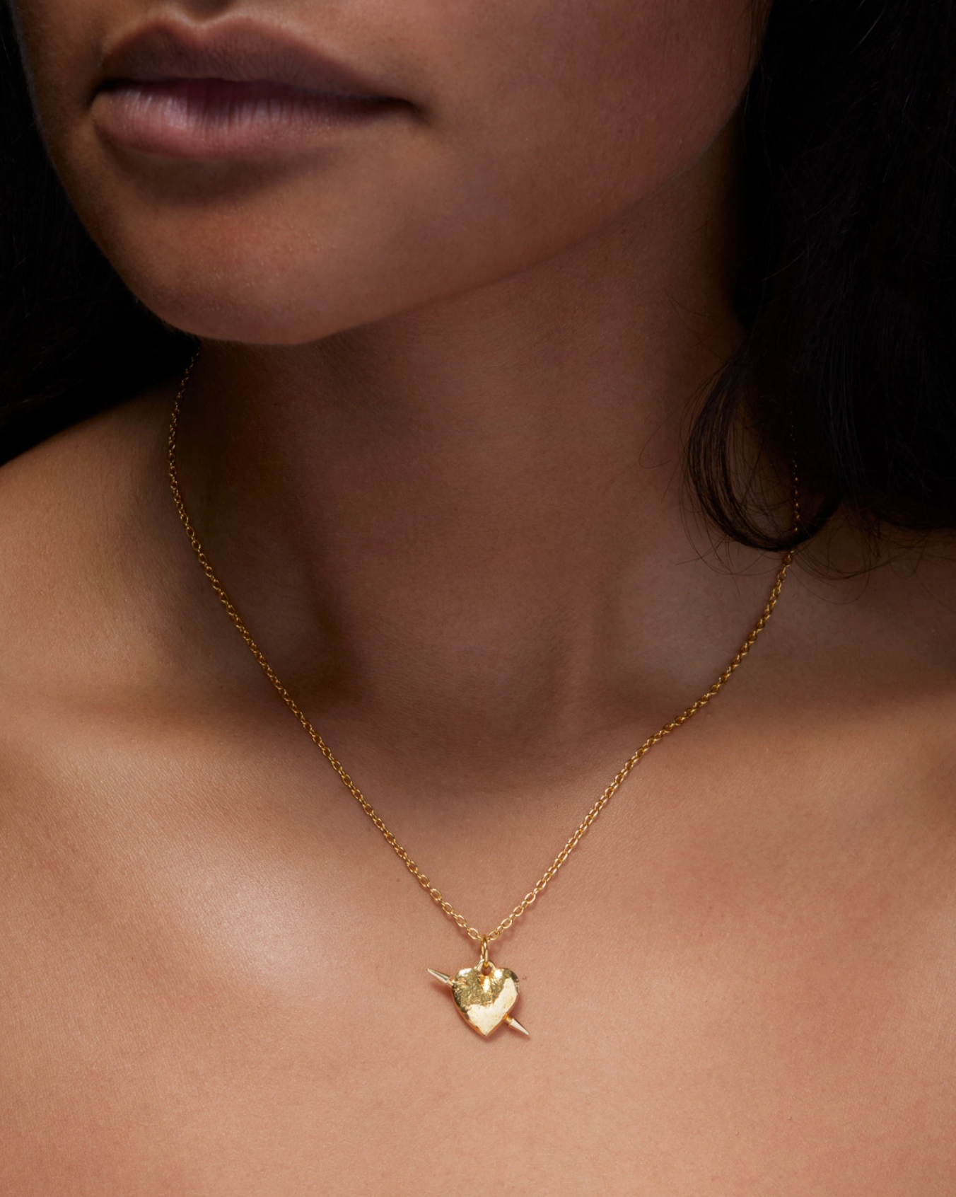 Tuvstarrs Heart Necklace Gold-Plated Smykker