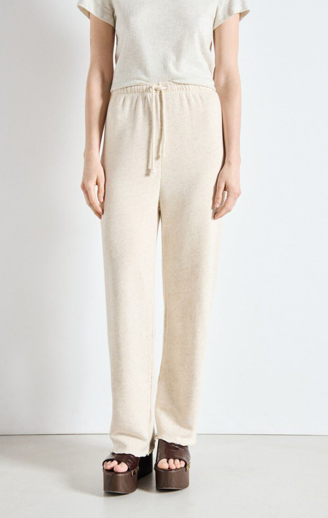 Itonay Pants Ecru Melange Bukser