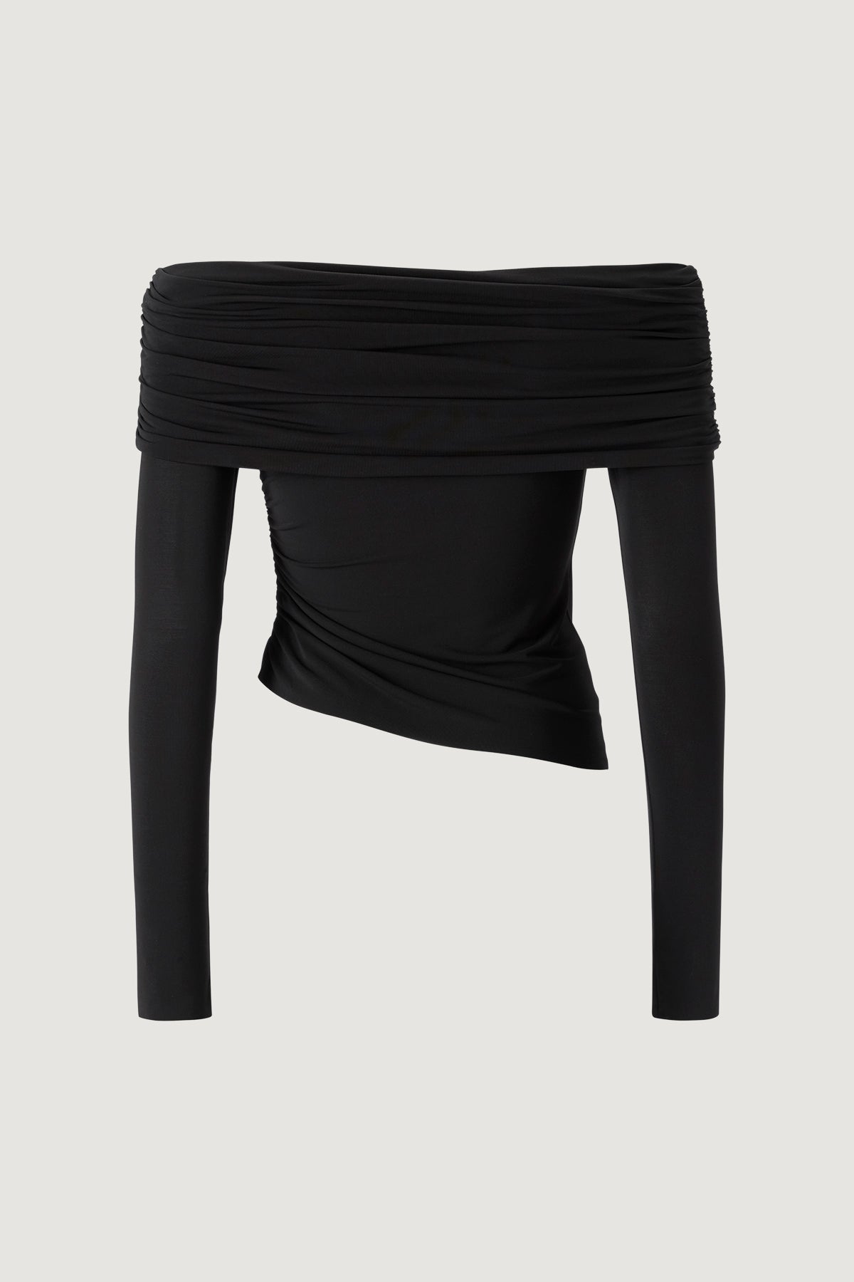 Off-shoulder Top Black Bluser