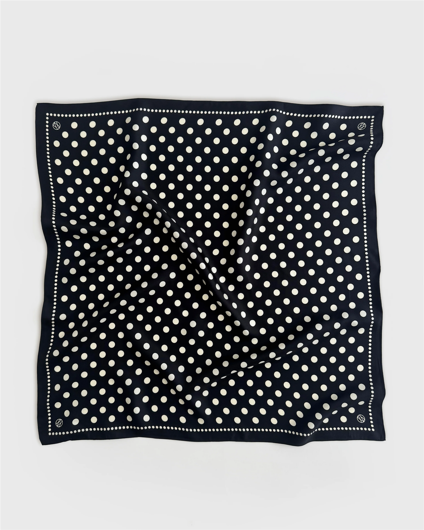 Polkadot Scarf Navy & Cream Skjef