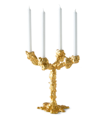 Drip Candle Holder 4-arms Gold