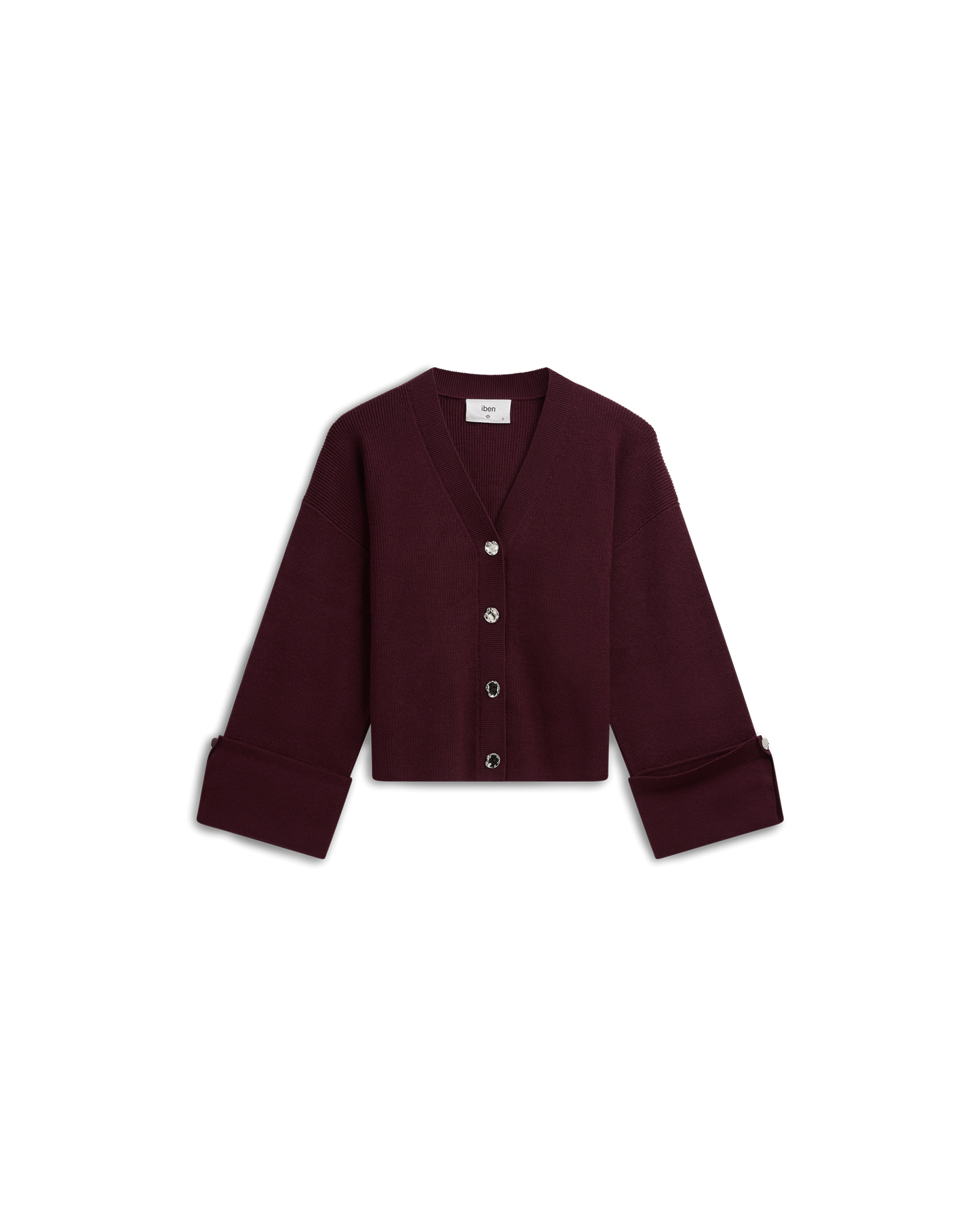 Atari Rib Cardigan Burgundy Cardigans