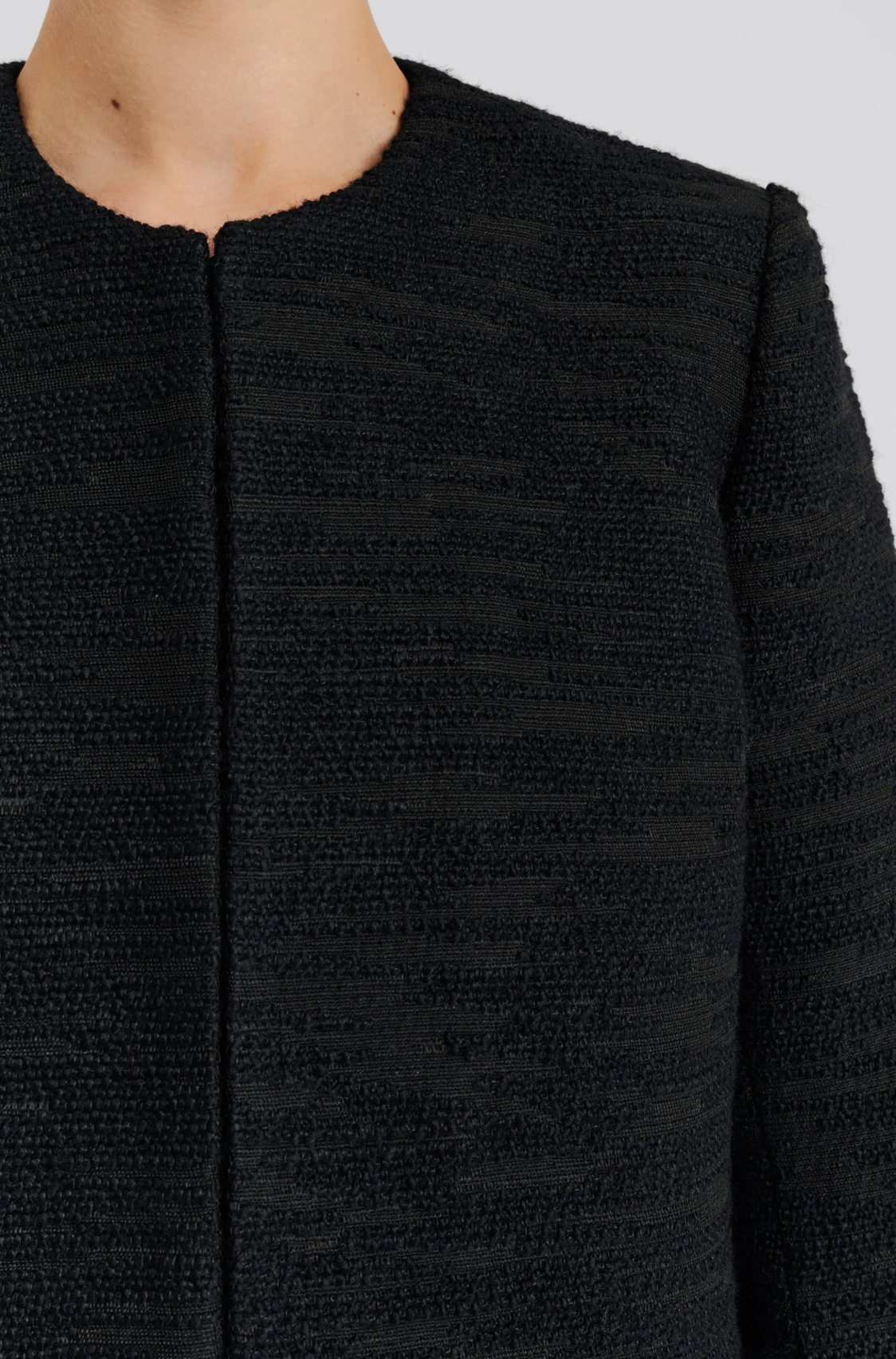 Ruthie Cropped Boucle Blazer Black Blazere