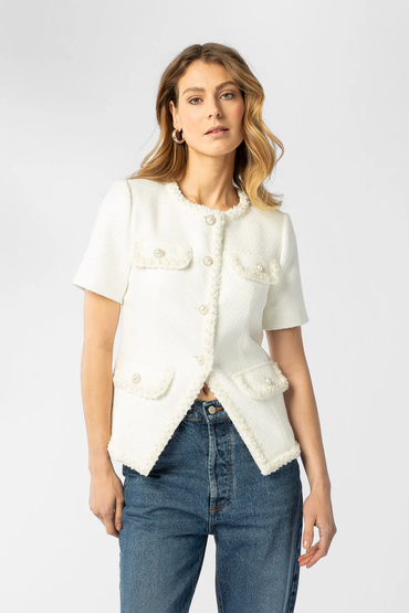 Abbot Top White Bluser