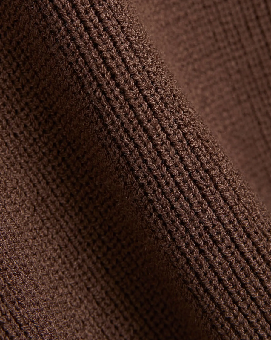 Cardigans | Atari Rib Cardigan Walnut Brown