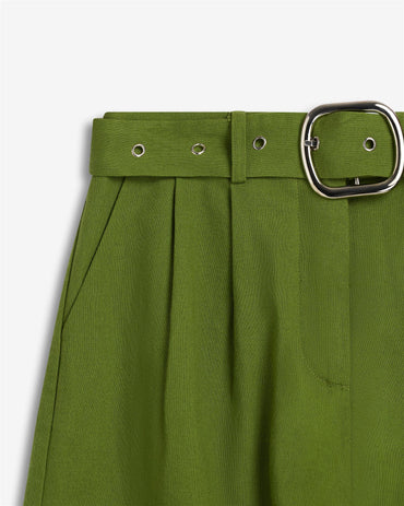 Shorts | Zephyr Linen Shorts Leaf Green