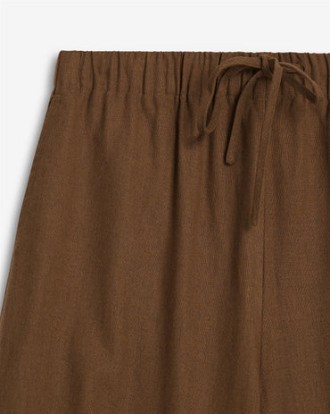 Bukser | Tide Linen Pants Chestnut Brown