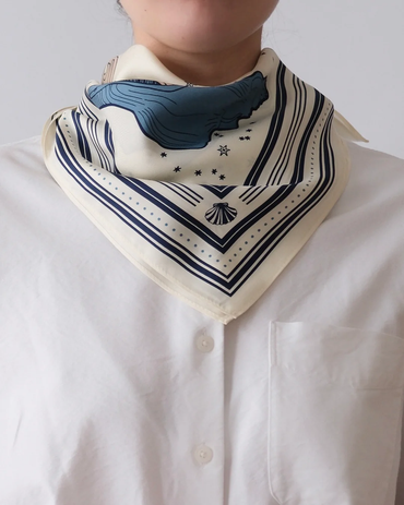 Skjef | Zodiac Scarf - Acquaries - Cream