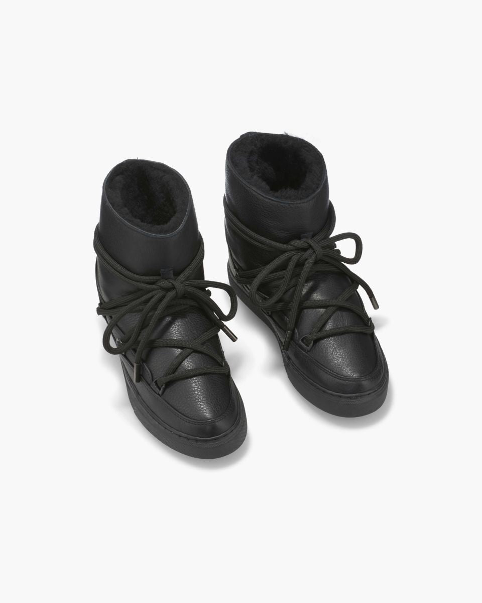 Full Leather Wedge Black Sko