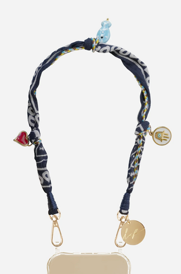Laia Bandana Bleu + Charm 40Cm