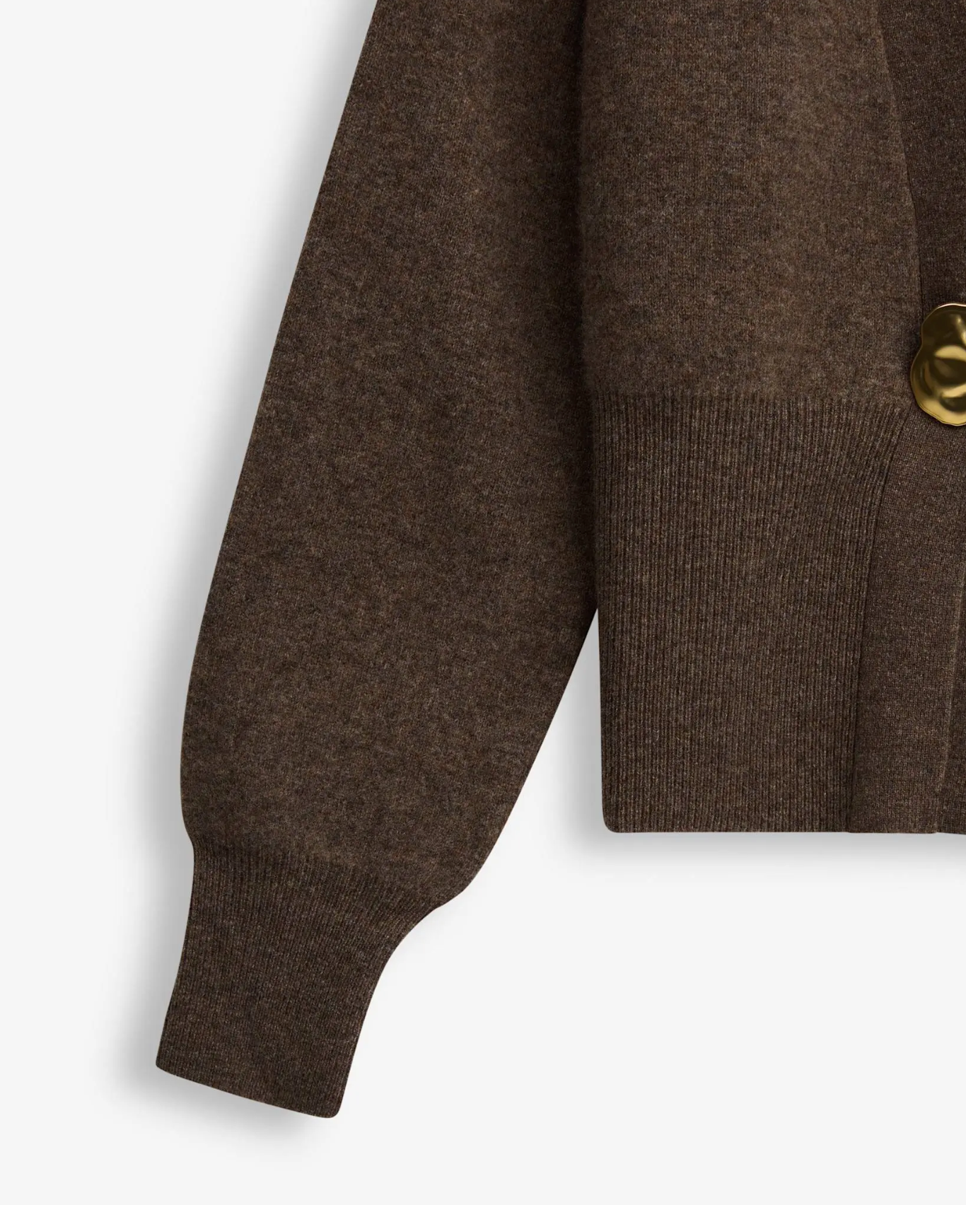 Vesper Merino Cardigan Brown Melange Gensere