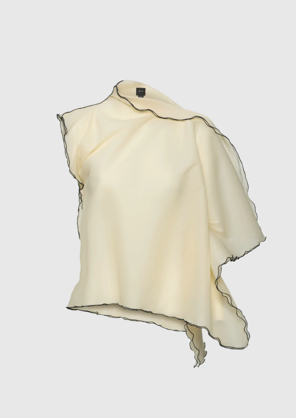 Wiomy Silk Top Vanilla Bluser