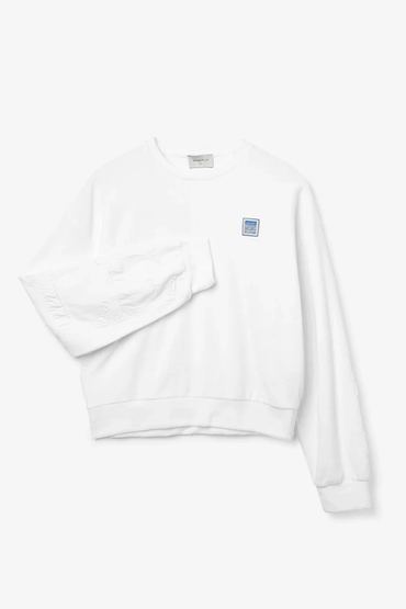 Terry Logo Sweatshirt White Gensere