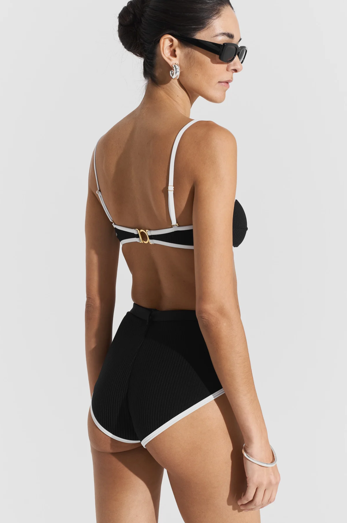 Ribbed Sport Bottom Black Badetøy
