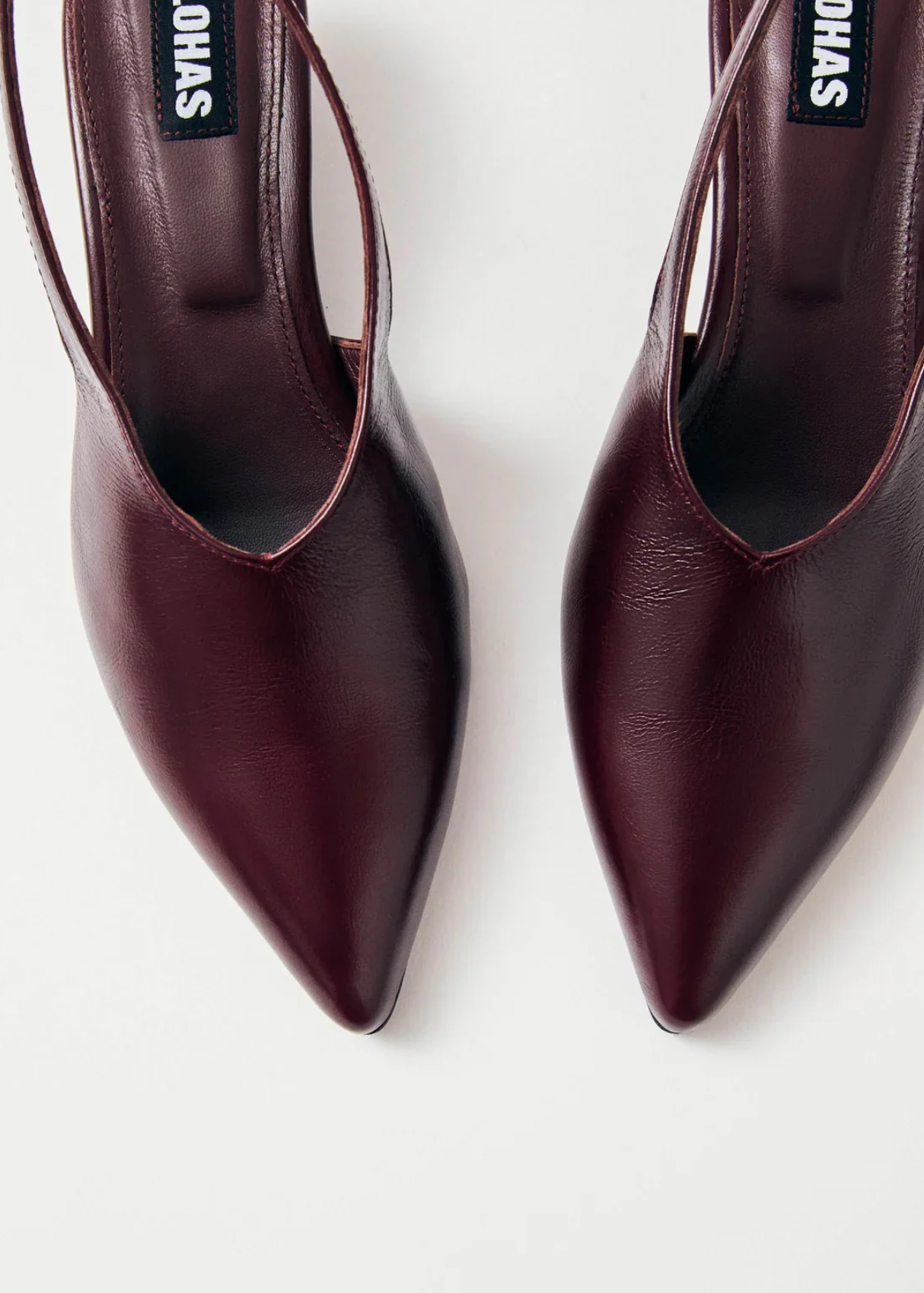 Eros Burgundy Leather Mules Sko