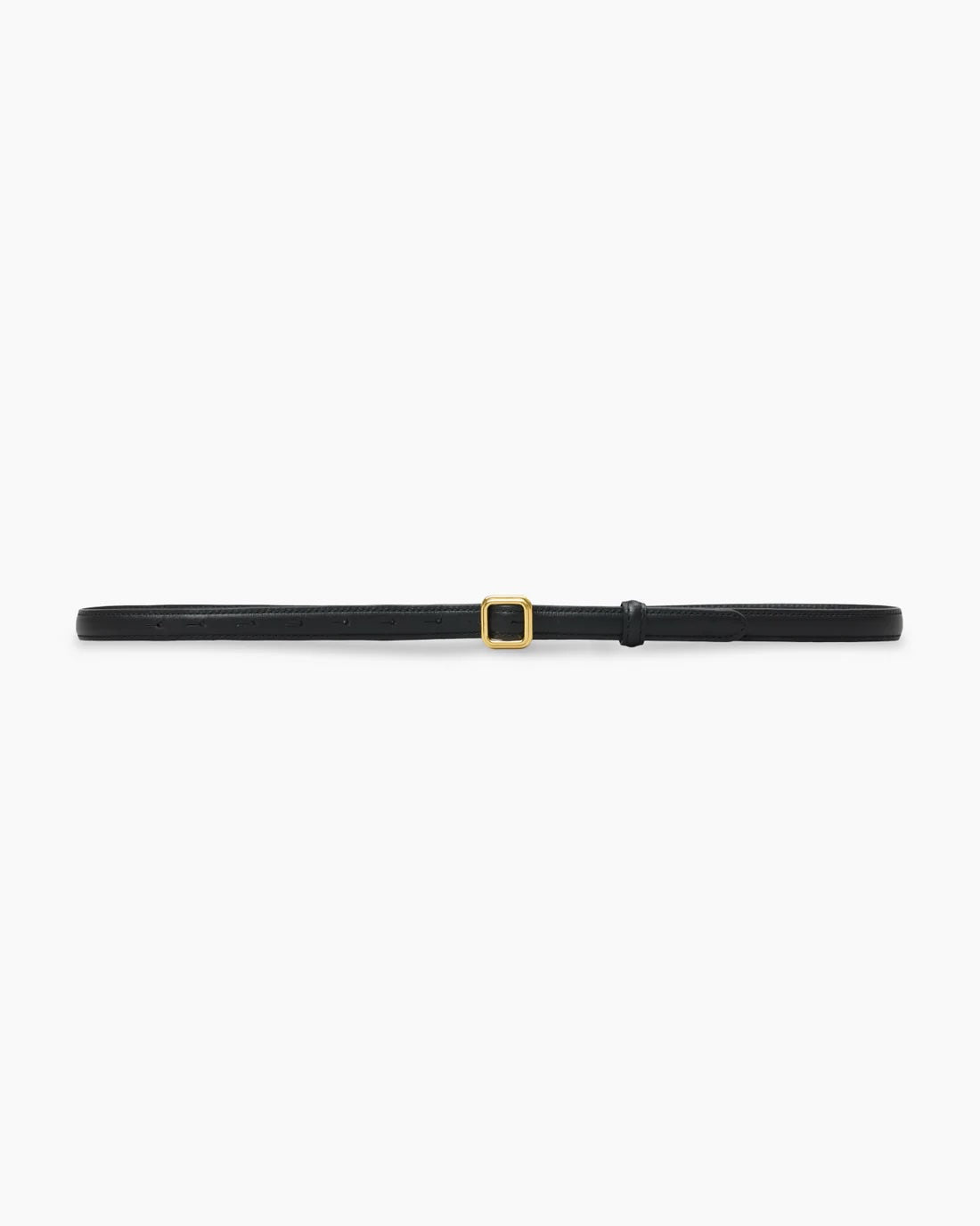 The Georgia Slim Belt Gold Solid Black Belter