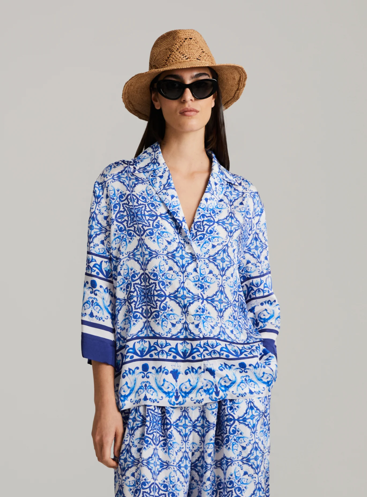 Maura Blouse Blue Majolica Bluser