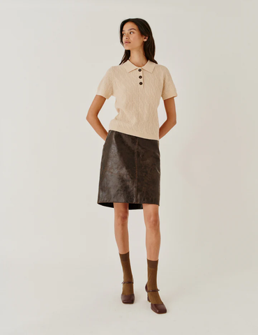 Margo Skirt Brown Crunch Eff Skjørt