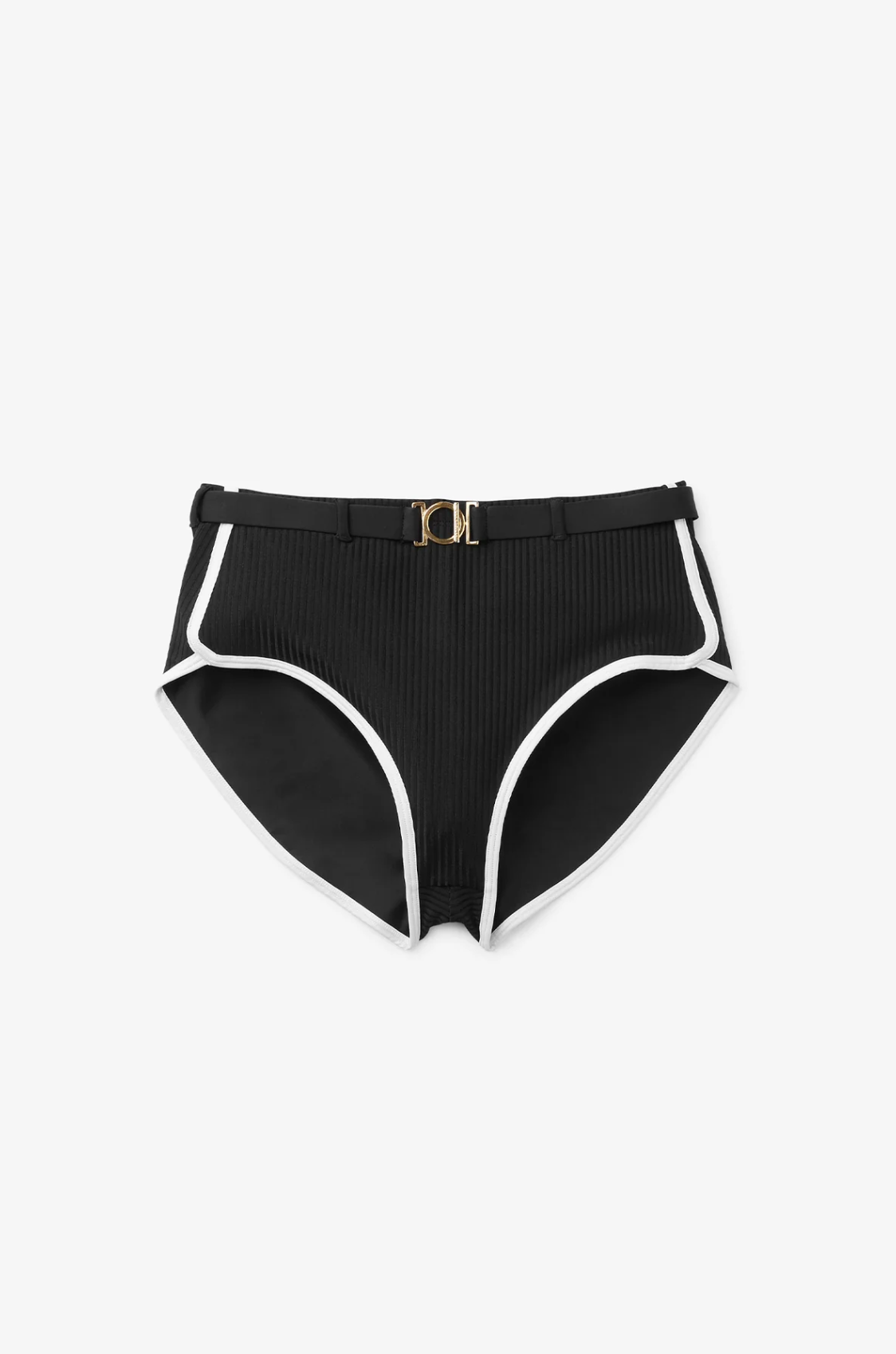 Ribbed Sport Bottom Black Badetøy