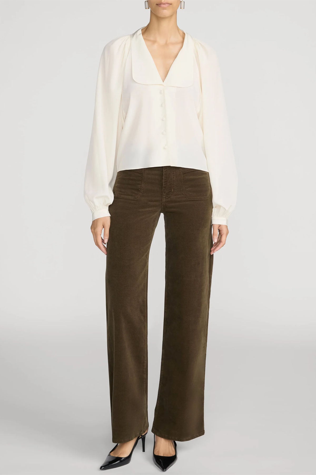 Le Slim Palazzo Modernist Pocket Corduroy