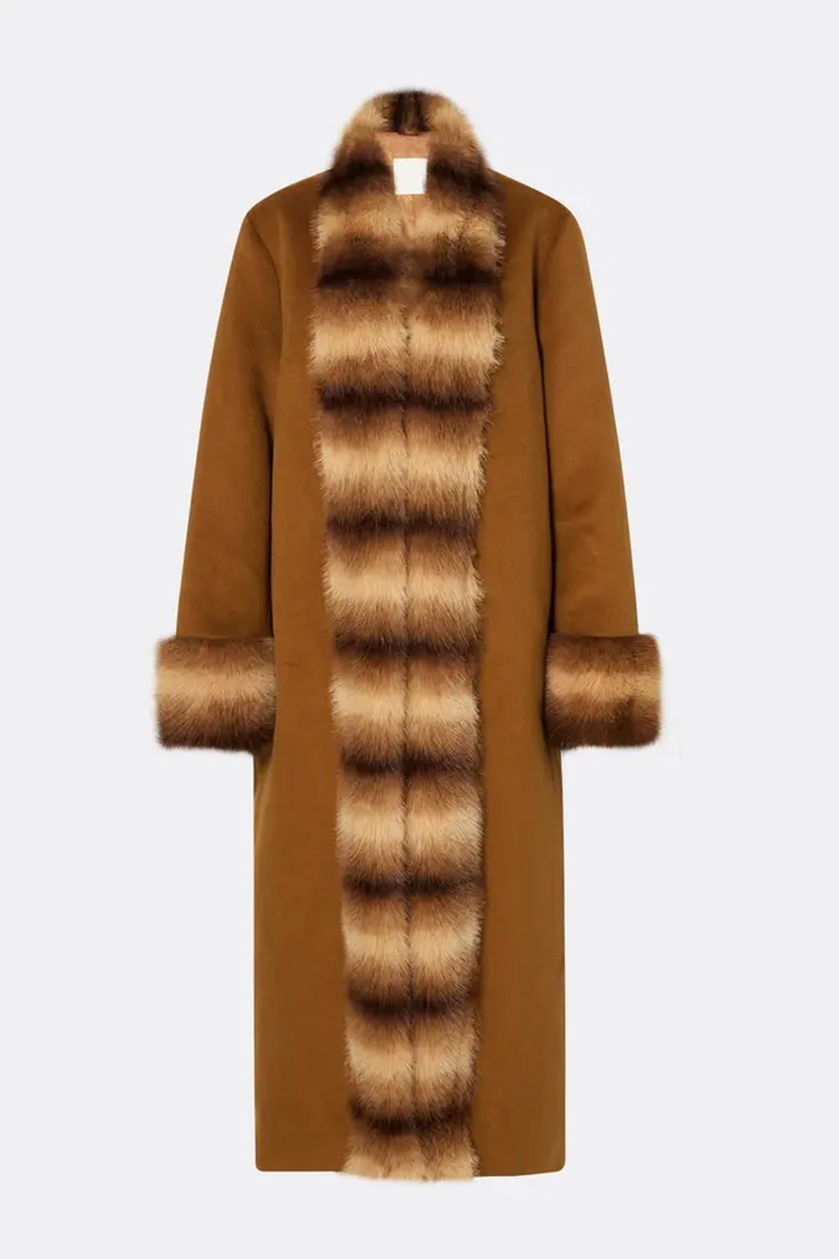 Anouk Yve Faux Fur Wool Coat