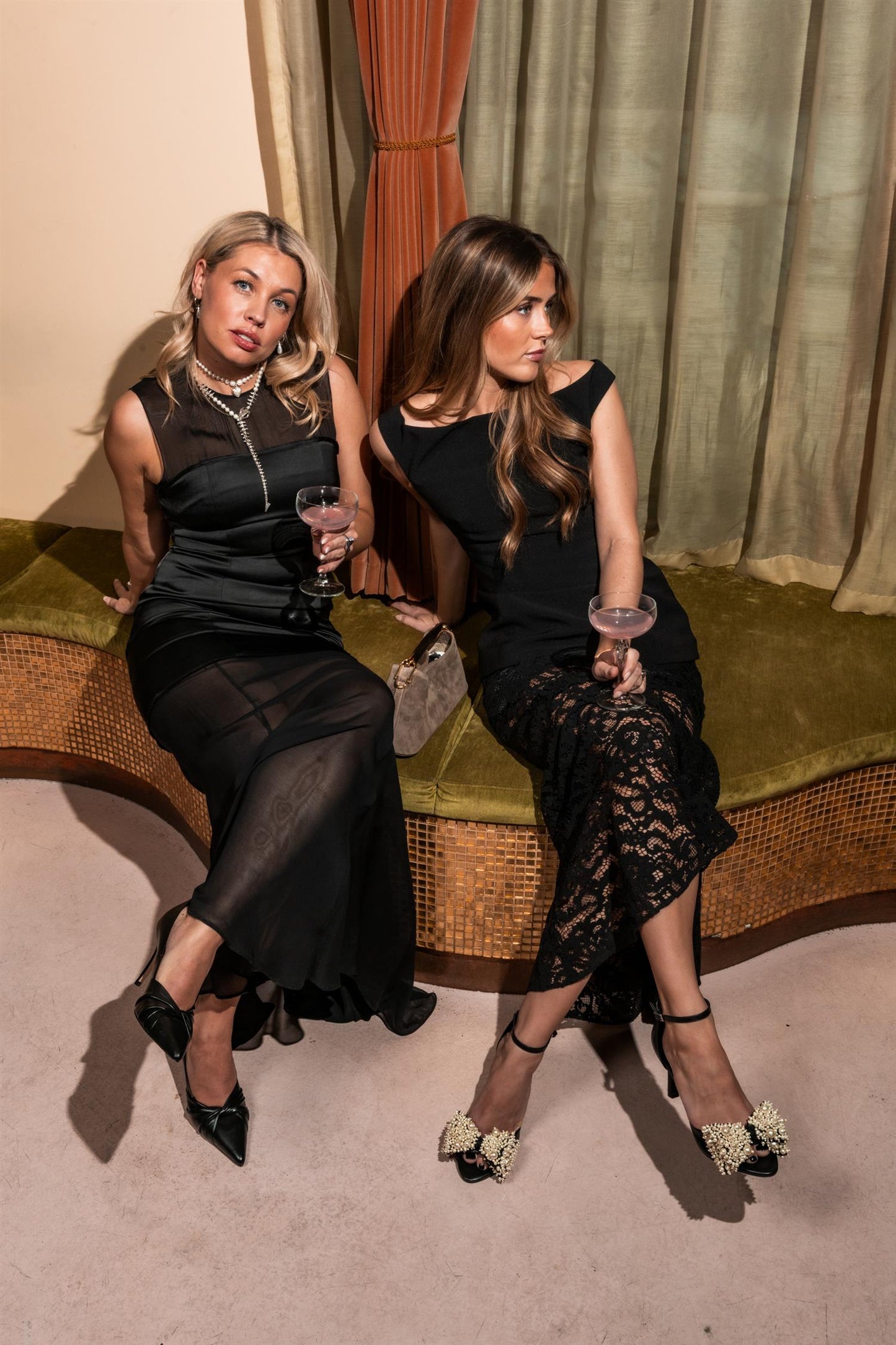 Two-Layer Maxi Dress Black Kjoler